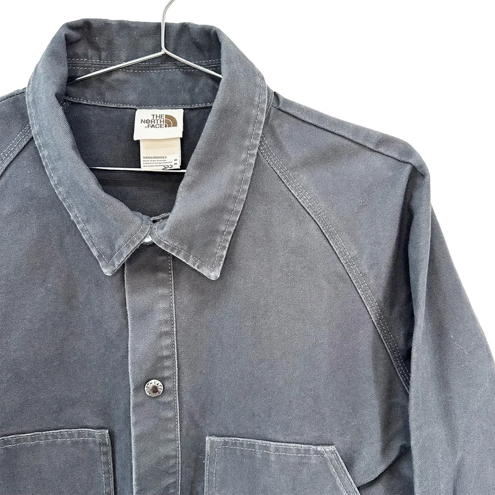 THE NORTH FACE Men's Waxed Canvas Chore Coat •‎ Medium • gray • workwear utility